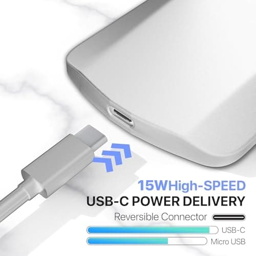 eller santé® 15W Wireless Charger Unity III Fast Charging Pad Compatible with iPhone, Samsung,Vivo, Oppo, Xiaomi, Google Pixel & Other Android Devices- White 4