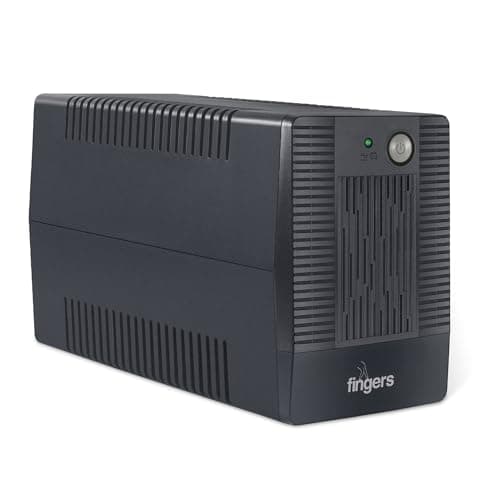 FINGERS Fast Recharge FR-630 UPS Power Supply (600VA/360W, Line Interactive, 33% Faster Recharge, AVR Stabilization, Generator/Inverter Compatible, Auto Restart, Cold Start Mode) – Jet Black
