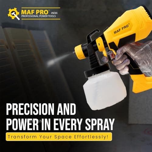 MAF PRO MPSG-3508 550W Electric Paint Spray Gun with 3 Modes | 1000ml Cup Volume | Adjustable 1-2.5mm Nozzle | Variable Flow | Lightweight DIY & Professional Tool for Walls, Furniture & Automotive 3