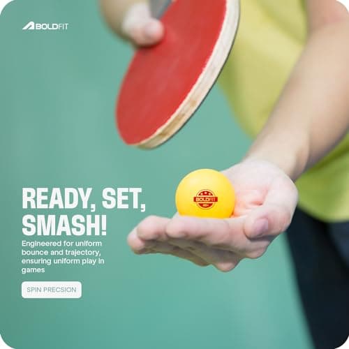 Boldfit High Performance Table Tennis Balls - 40+ 3 Star ABS Plastic TT Balls for Professional Match, Ping Pong for Kids & Adults Training, Orange (3 Pcs) 4