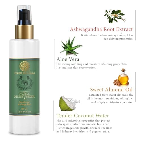 Forest Essentials Face Care Set | Sandalwood-Orange Peel Moisturiser SPF30 & Honey-Lemon-Rosewater Face Wash | Normal to Dry Skin | Travel Size 4
