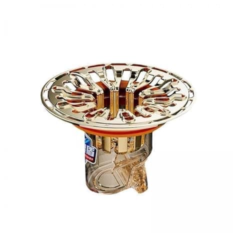 3xOdorless Floor Drain Single Way Drainage Insert for Shower Kitchen Bathroom Rose Gold| Bathroom Tap Fitting| Water Pipe Connector| Plumbing Fixture Set