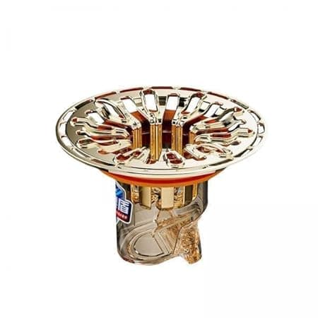 3xOdorless Floor Drain Single Way Drainage Insert for Shower Kitchen Bathroom Rose Gold| Bathroom Tap Fitting| Water Pipe Connector| Plumbing Fixture Set