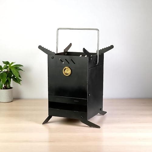 ASIDEA Wood Fired sigdi, Angeethi, Fireplace for Home use and Outing | |Outdoor Cooking Picnic Camping Hiking Barbeque Heavy Duty Metal 3