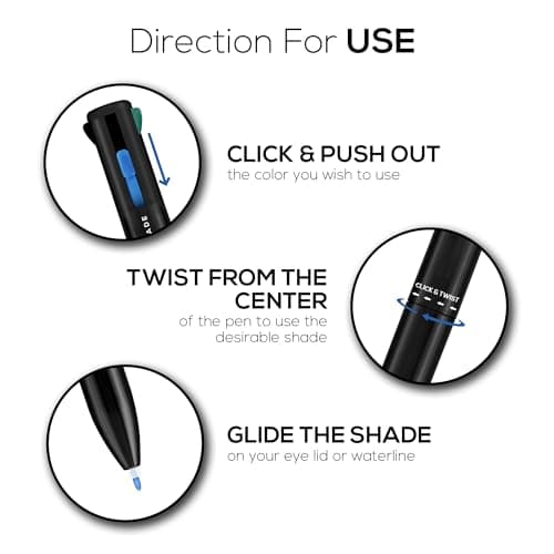 RENEE Bold 4-4-in-1 Kajal - Four Shades Black, Brown, Teal & Blue | Matte Finish | Rich Color Payoff | One-stroke Application | Travel Friendly | Easy to Use 4