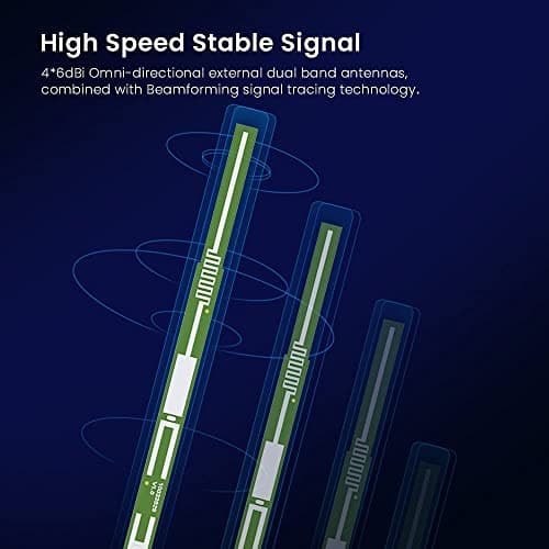 Tenda AC10 AC1200 Wireless Smart Dual-Band Gigabit WiFi Router, MU-MIMO, 4 Gigabit Ports, 867Mbps/5 GHz+ 300Mbps /2.4GHz, Support VPN Server, WiFi Schedule, (Black, Not a Modem) 3