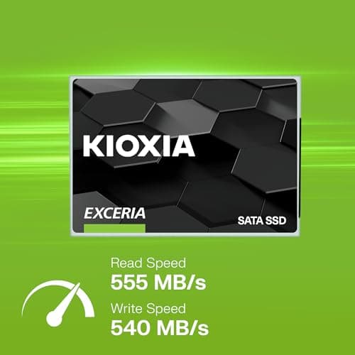 KIOXIA Former Toshiba Memory EXCERIA SATA SSD 480GB - 2.5 inches, 555MB/s Read & 540MB/s Write, Aluminum Shell,Equipped with BiCS Flash TLC Japanese Brand 5