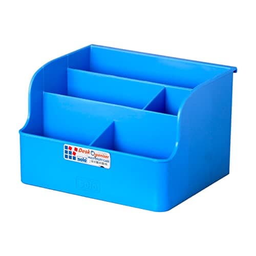 SOLO Desk Organizer with 5 Multi-Functional Compartments for Pens, Stationery, Remotes, Calculators & Office Tools | Durable Opaque Desk-Top Accessory for Home, Office & Study Tables |