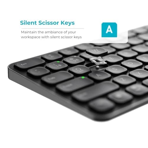 Rapoo 9350S Premium White Wireless Keyboard & Mouse Combo | Bluetooth 4.0/5.0 & 2.4GHz | 99-Key Layout with |Adjustable 800–2400 DPI Mouse | Aluminum Alloy | Long Battery Life 5