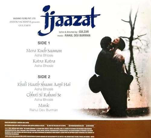 Ijaazat Bollywood Soundtrack Vinyl LP Record | R.D. Burman Music | Hindi Movie Songs | 45 RPM Collector Edition | Rhythm Studio 18 2