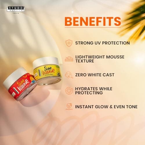 Studd Muffyn | Sun Kissed Mousse Sunscreen Combo | SPF 50++ Mango Mania & SPF 70++ Bubblegum Blast | Lightweight Mousse Sunscreen | Non Greasy | No White Cast | UVA UVB Protection | For All Skin Types 4