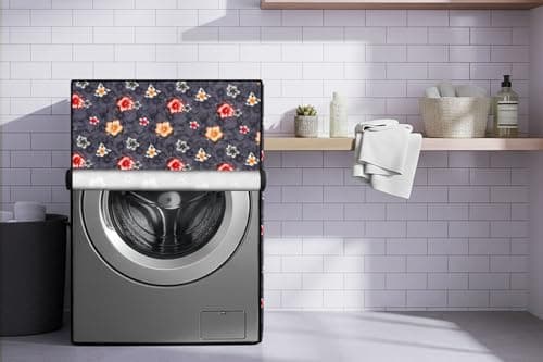 Stylista Washing Machine Cover Compatible for LG 7 Kg Fully-Automatic Front Loading FH0G7QDNL02 Grey 5