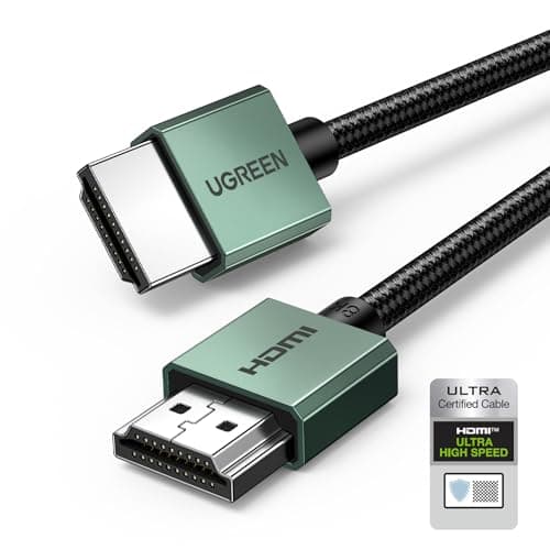 UGREEN 8K@60Hz Certified HDMI 2.1 Cable 2M 4K 240Hz Aluminum Case Support 48Gbps DynamicHDR HDCP eARC 3D Ethernet ARC Compatible with PS5/4 Xbox Series HDTV Projector