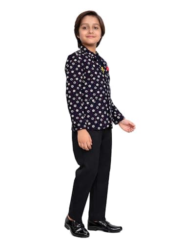 Earth Conscious Boys Blazer | Blue Full Sleeve Casual Blazer for Kids | Premium Coat for Weddings & Occasions | Stylish Clothes for Boys 8-9 Years 4