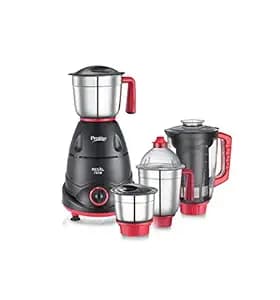Prestige 750 Watts Regal Mixer Grinder with 4 Jars (3 Stainless Steel Jars + 1 Juicer Jar)| Black