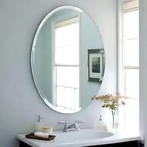 Creative Arts n Frames 5mm Big Size 18X24 inch Beveled Smooth Edges Rectangular Wall Mount Mirror Home Decor Items(18x42 inch Beveled Oval HD Mirror)