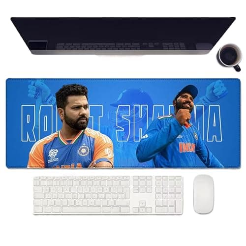 AUGEN XXL Extended Gaming Mouse Pad (800mm x 300mm x 3mm) | Large Mouse Mat with Non-Slip Rubber Base | Waterproof | for PC, Laptop, Office Use (Rohit Sharma B)