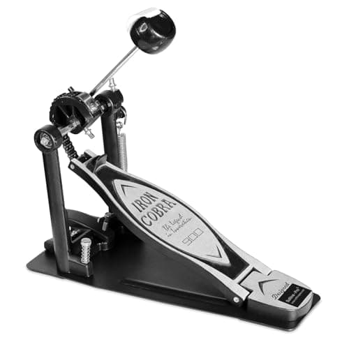 Softline Pro SP51 Iron Cobra Single Bass Drum Pedal Double Chain Drive Kick Pedal with Power Glide Cam, Adjustable Spring Tension & Beater Angle Heavy Duty Drum Pedal for Acoustic & Electronic Drums