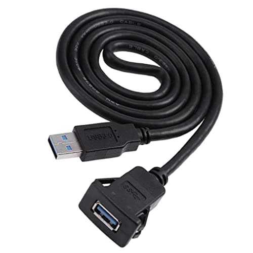 Meadawgs® 1m/3.1ft Single Port USB Panel Flush Mount Cable Car Mount Extension Cable| Vehicle Electronics & GPS | Car Audio & Video Installation 4