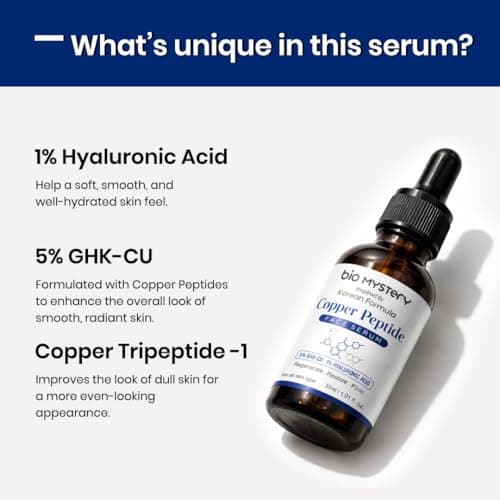 Bio Mystery Copper Peptide Face Serum Regenerate, Restore & Firm – Anti-Aging Formula By Korean to Improve, Smooth Face, Youthful, Looking Fresh Gentle and Pure 30ml / 1.01 fl oz 3