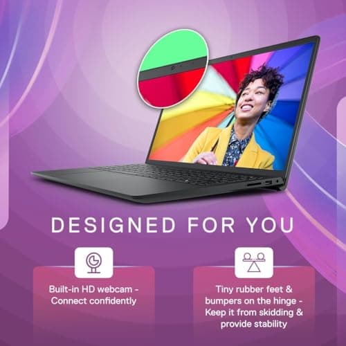 Dell 15, AMD Ryzen 3 7320U Processor (8GB RAM / 512GB SSD/Windows 11 + Office H&S 2024 + M365 / 15.6"(39.62 Cm) FHD Display / 12 Month Mcafee/Black Color/ 1.63 Kg/Thin & Light Laptop 5