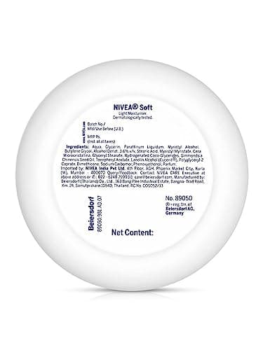 NIVEA Soft Light Moisturizer for Face, Hand & Body, Non-Greasy Cream with Vitamin E & Jojoba Oil for Instant Hydration, 300 ml (Pack of 2) 2