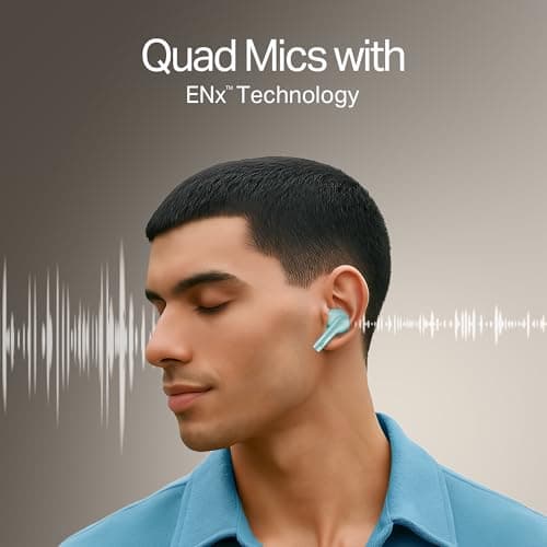 Boat Airdopes 141 Gen 2, 4 Mics ENx Tech, 48 Hrs Playback, Free Music Streaming, Fast Charge, Low Latency, IPX4, v5.4 Bluetooth Earbuds, TWS Ear Buds Wireless Earphones with mic (Teal) 5