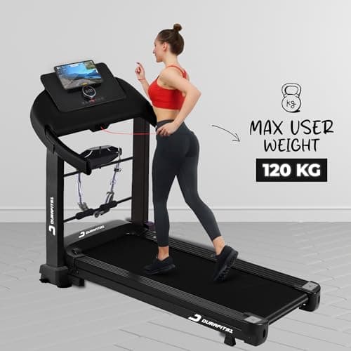 Durafit91™ Spark Multifunction 4.5 HP Peak BLDC Motorized Treadmill | 16 Km/Hr Max Speed | 120 Kg User Weight | Manual Foldable | Home Use 2