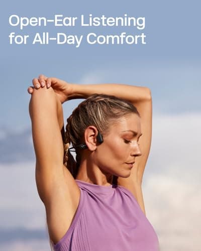 SHOKZ OpenRun Pro Bone Conduction Sports Headphones, Open-Ear Sports Earphones with Mic, Bluetooth Wireless Bone Conduction Headset, IP55 Waterproof, Ideal Headphones Gift (Swift Black) 3