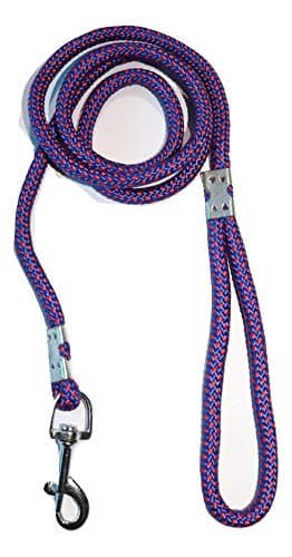 Tame Love™ Natural Cotton Dog Rope Training Leash Cord with Comfortable Handle for Small Dogs of All Breeds with Strong and Durable Cast Hook (9mm) Colours May Vary