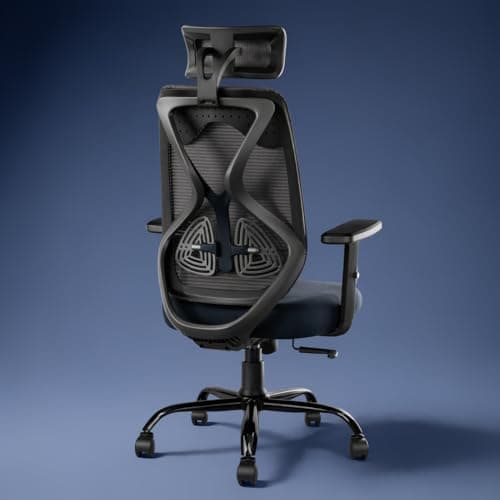 CELLBELL C190 Berlin Office Chair, High Back Mesh Ergonomic Home Office Desk Chair (Black)