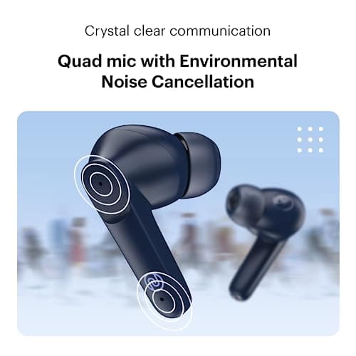 Noise Buds VS104 Truly Wireless Earbuds with 45H of Playtime, Quad Mic with ENC, Instacharge(10 Min=200 Min), 13Mm Driver, Low Latency, BT V5.2 (Midnight Blue) 4