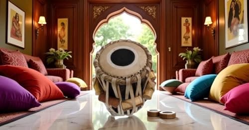 QUEENBRASS Hand-made Tuned Dayan Tabla with Cushions and Covers, Special Handmade Puddis (drum-heads) 2