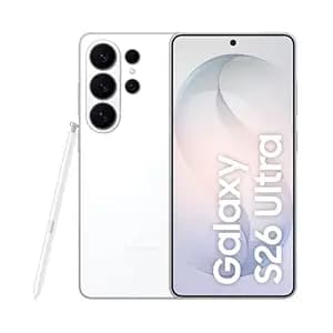 Samsung Galaxy S26 Ultra 5G (White, 12GB RAM, 256GB Storage) with Built-in Privacy Display, AI Phone, Photo Assist, Creative Studio, 200MP Camera, 5000mAh Battery and Snapdragon 8 Elite Gen 5