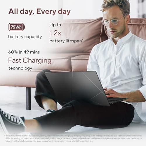 ASUS Zenbook 14, Smartchoice,AMD Ryzen AI 5 340, AI PC(AMD Radeon Graphics/16GB RAM/512GB SSD/3K OLED/14/120Hz/Windows 11/M365 Basic (1Year)*/Office Home 2024/Jade Black/1.2 Kg) UM3406KA-PP240WS 5