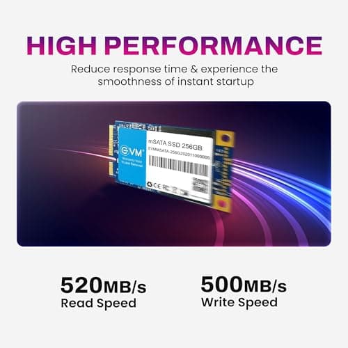 EVM 256GB mSATA Internal SSD | 3D NAND | Up to 520MB/s Read 500MB/s Write | Compact Laptop Upgrade Storage | 5 Year Warranty (EVMMS/256GB) 4
