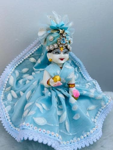 Laddu Gopal Summer Fancy Dress Poshak with 1 Mukut Dress Size (5) 2