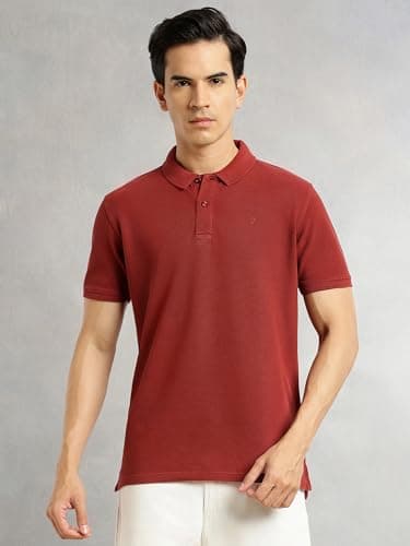 Thomas Scott Men’s Cotton Polo T-Shirt | Regular Fit | Short Sleeve | Solid Color | Button Closure | Casual & Smart Wear (TSMLPTOD1001_Red_3XL) 5