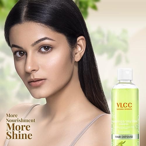 VLCC Nourishing & Silky Shine Shampoo - B1G1-350ml X 2 (700ml) | Stronger, Silkier Hair | Helps Prevent Frizzy Hair, Easy to Manage Hair Shampoo | Soy Proteins and Almond Shampoo. 4