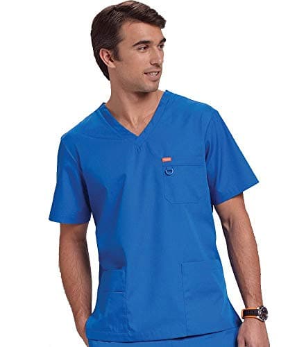 PRAGATI TRENDS Primestore Premium Unisex V-Neck 3 Pocket Top and Cargo Type Trouser Scrub Suit Set (40-L, Royal Blue)