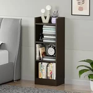 Lukzer 3 Layer Engineered Wood Multipurpose Rack Bookshelf Storage Organizer Stand (MR-010/Wenge/80x33x22cm) - Modern Wenge Bookshelf Storage for Home Organization