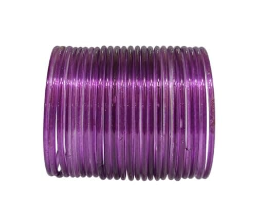 Tanush Women’s Plain Glass Bangle Set Traditional Bangles Chudi Set For Daily Wear Party And Festive Use (Pack Of 24) (Violet, 2.2)