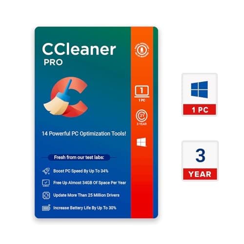 CCleaner Professional for Windows | 1 Device 3 Year | Boost your PC's performance | Email Delivery in 2 hours.