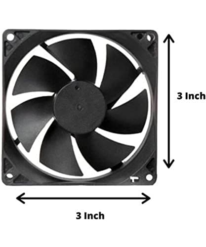 TechSupreme PACK OF 5 DC 12V Cooling Fan for PC Case, CPU Cooler Radiator Cooler (Black) 2