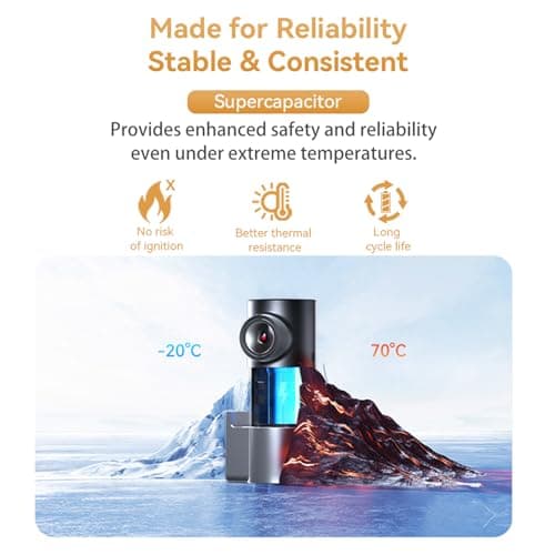 DDPAI 2K QHD Dash Cam for Car [2026 Edition], with 1440p Camera | Emergency Accident Lock | Wi-Fi & App Control | Super Night Vision | 140° Wide Angle | G-Sensor | Built-in Capacitor, Mic 5
