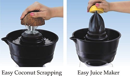 Maggi RIO All-in-1 4G Food Processor Attachment & Coconut Scraper (Universal) | Fits Most Mixer Grinders | Chopping, Slicing, Shredding, Kneading, Whisking 3