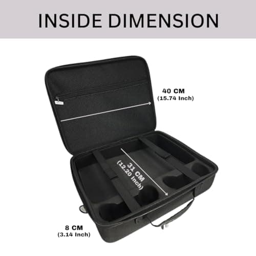 OIVO INDIA Black PS5 Slim Black Nylon Hard Carrying Storage Case Compatible for PS5 Slim Version ONLY (PlayStation 5 Slim Bag) 5