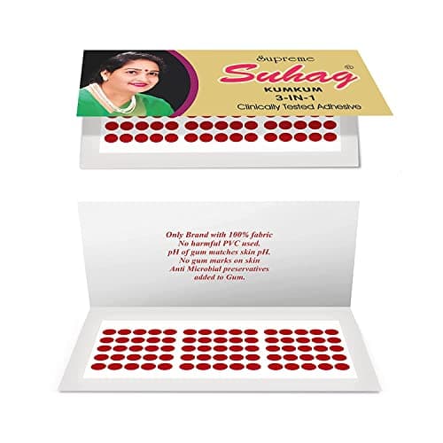 Supreme Suhag Kumkum Round Bindi Box with 15 Flaps (7, Maroon) 5