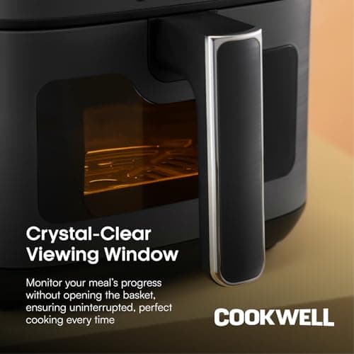 Cookwell Air Fryer - 5L With See Through Window - 1400W (Grey & Black) 4