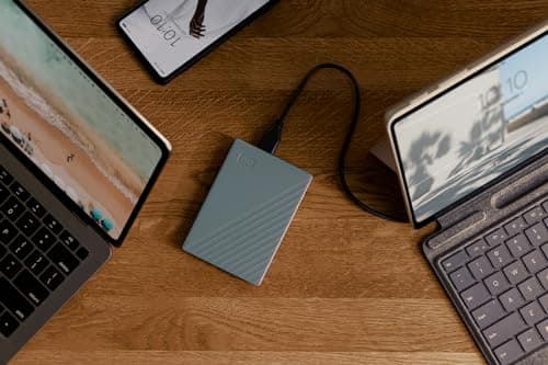 'WD 2TB Portable Hard Drive, Works with USB-C and USB-A Devices, Windows PC, Mac, Chromebook, Gaming Consoles, and Mobile Devices, Includes Backup Software and Password Protection - WDBRMD0020BGY-WESN 2